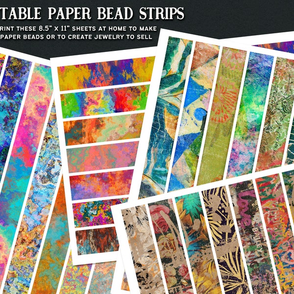 Printable Paper Bead Pattern Strips Set 4