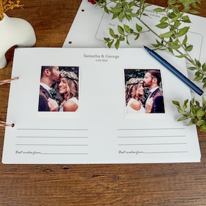 Instax Guest Book Welcome Guest Book Wood Custom Polaroid Book Wedding Memory Book Instax Guest Book Wood Personalized Instant Photo Book