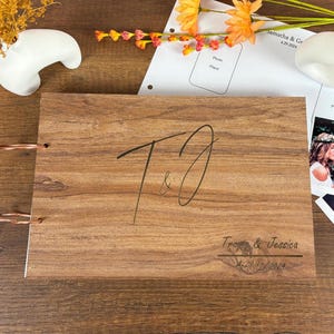 Wedding Guest Book Engagement Signning Book Personalised Guestbook Instax Guest Book Custom Polaroid Book  Names and Date Instant Photo Book