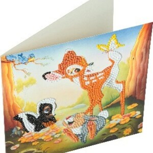 Carte artistique en cristal Bambi and Friends 18 x 18 cm image 2