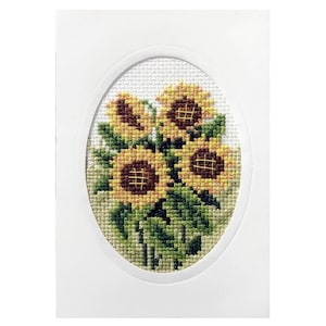 Tournesols - Kit de cartes imprimées au point de croix par Orchidea