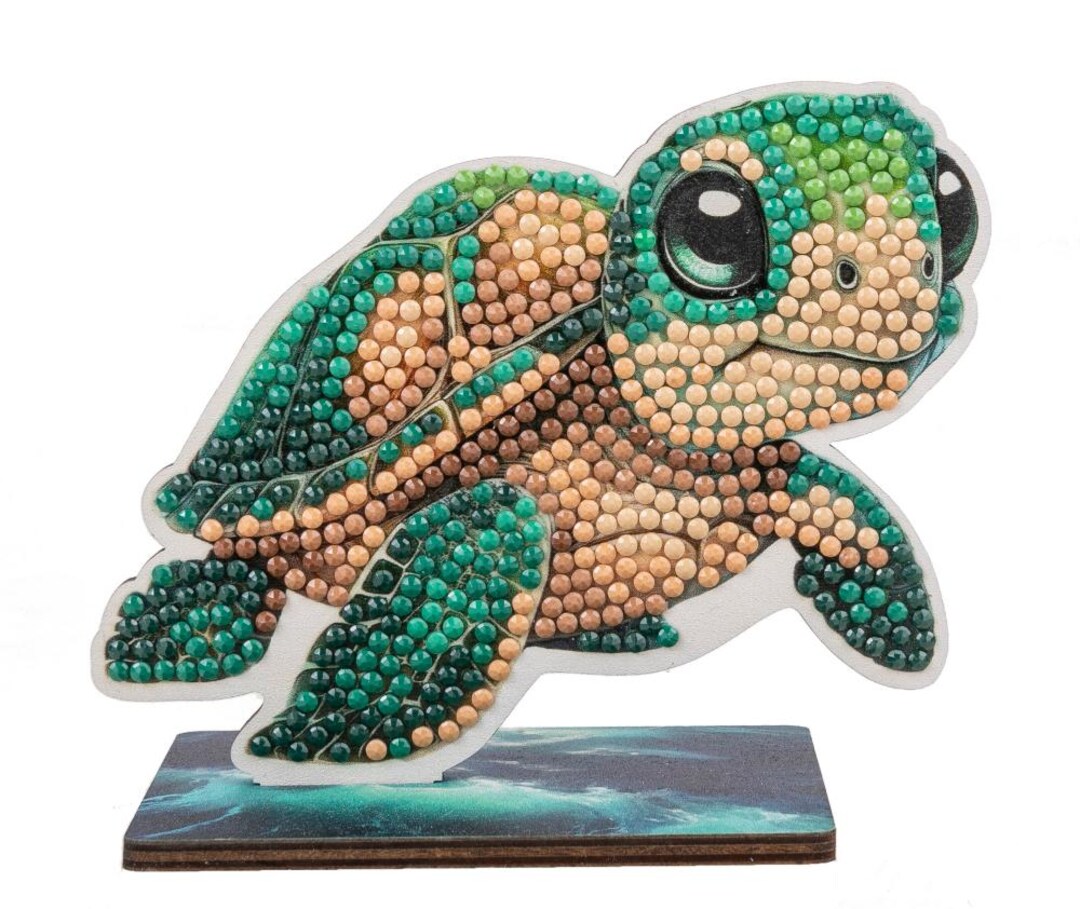 Turtle - Wildlife Crystal Art Buddy Kit - Etsy