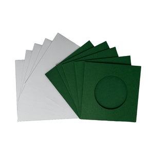 Cartes carrées à ouverture ronde - Noël Vert (Pack de 5)