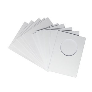 Round Aperture A6 Cards - White (Pack Of 5)