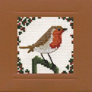 Robin Miniature Card Cross Stitch Kit (Textile Heritage)