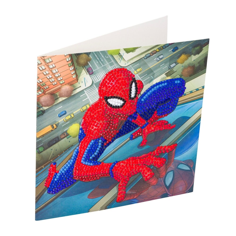 スパイダーマン 18 x 18 cm クリスタルアートカード - Etsy 日本