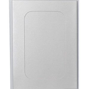 Biglietti A5 con apertura rettangolare - Bianco Brillante (confezione da 4)