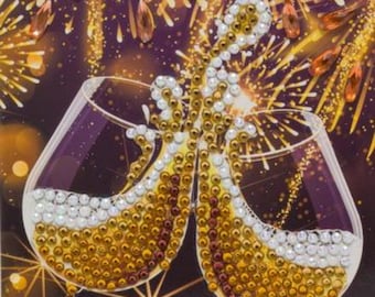 Carte artistique Champagne Celebration, 10 x 15 cm