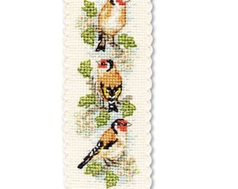 Goldfinches Bookmark Cross Stitch Kit (Textile Heritage)