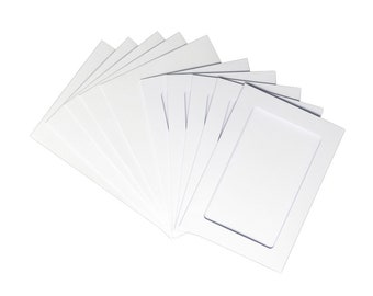 Rechteckige Blende A6 Karten - Weiß (5er Pack)