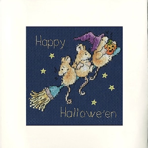Kit de point de croix de carte de vœux Starry Night par Bothy Threads