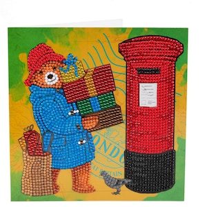 Paddington Sending Gifts - Crystal Art Card 18x18cm