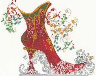 Yuletide - (Sally King Shoes) Cross Stitch Kit by Bothy Threads