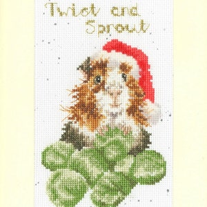 Kit punto croce per biglietti di Natale Twist And Sprout di Bothy Threads