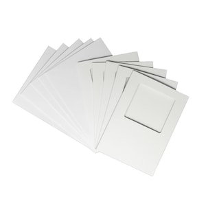 A6-Karten mit quadratischer Öffnung, Weiß (5er-Pack)