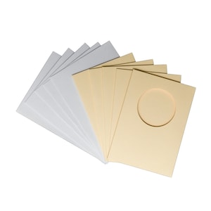 Round Aperture A6 Cards - Cream (Pack Of 5)