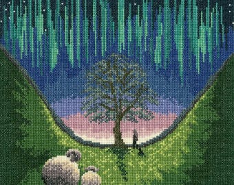 Kit de Ponto Cruz Sycamore Gap da Bothy Threads