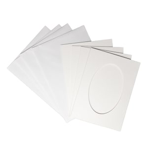 Oval Aperture A5 Cards - White (Pack Of 4)