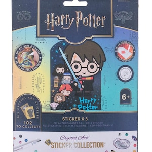 May include: A Harry Potter sticker kit with a cartoon Harry Potter holding a sword, and other characters. The kit includes stickers, and the text "102 to collect!" is visible. The kit is for ages 6+.