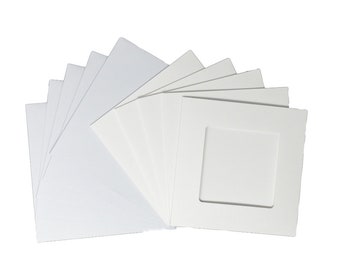 Quadratische Blende quadratische Karten - Weiß (5er Pack)