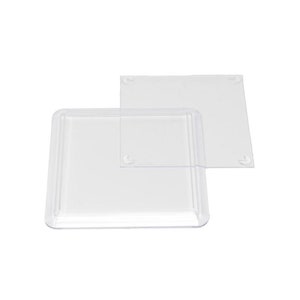 Ten Acrylic Clear Square Plastic Coasters (extra depth for craft) - 80mm x 80mm