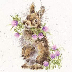 Head Clover Heels Kaninchen Kreuzstichpackung von Bathy Threads