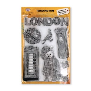 Crystal Art A5 Stamp Set  - Paddington Bear Sightseeing in London