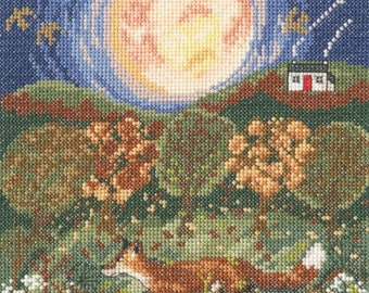 Lua do Caçador - Kit de Ponto Cruz da Bothy Threads