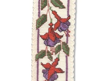 Fuchsias Bookmark Cross Stitch Kit (Textile Heritage)