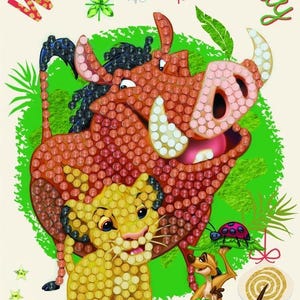 Der festliche König der Löwen (Simba und seine Freunde) - 10 x 15 cm Crystal Art Kunstkarte (DISNEY)