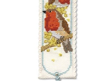 Robins Bookmark Cross Stitch Kit (Textile Heritage)