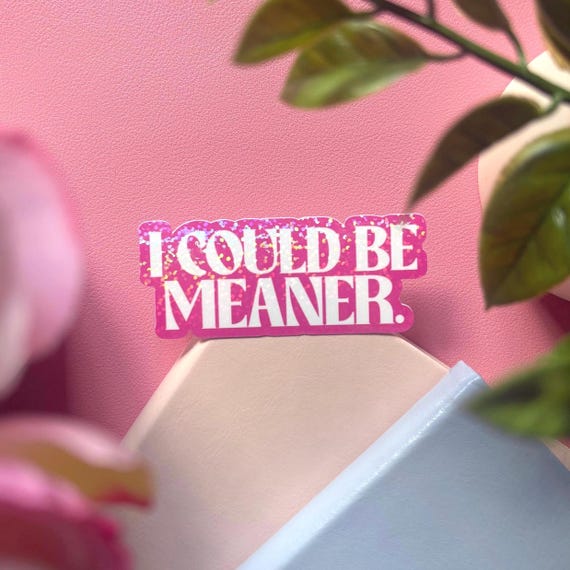 I Could Be Meaner Sticker | Sassy Quote Vinyl Decal (Waterproof)