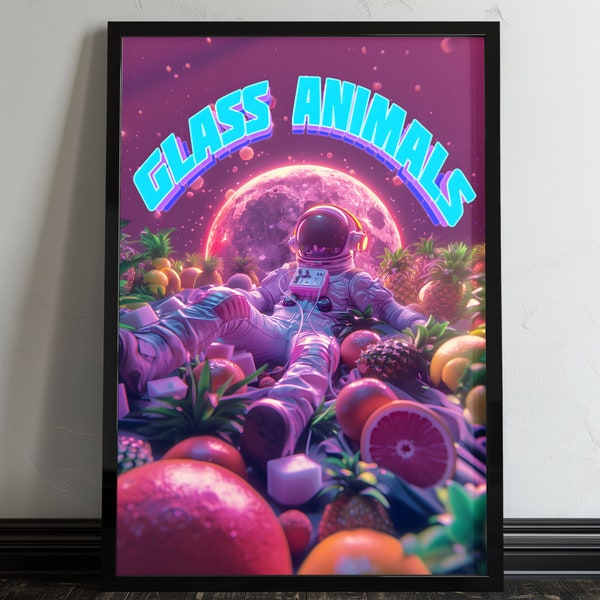 Music Series POSTER - Glass Animals Dreamland - Abstract Art Print, Poster, Alternative Glass Animals Print, Wall Hanging, Zaba Album Art