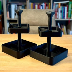 Moderne 2-stöckige Etagere, minimalistisch, für Snacks, Kekse oder Schmuck, Deko Etagere mit glatter oder strukturierter Oberfläche