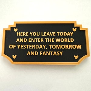 Disney Land Sign, Disney Sign, Disney Land, Disney Magnet, Disney World, Disney Land Entrance Plaque, Main Street Entrance Sign