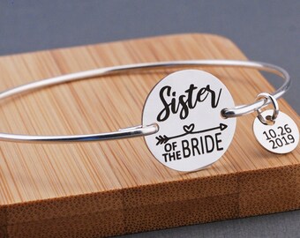 Sister of the Bride Gift, Maid of Honor Gift, Sister of the Bride Bracelet, Wedding Gift for Sister of the Bride, Boho Wedding Jewelry