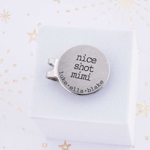 Marqueur de balle de golf, cadeau de fête des mères pour grand-mère grand-mère Mimi Gigi, cadeau de golf Nice Shot pour maman, cadeau de golf féminin personnalisé