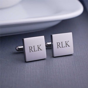 Initials Cuff Links, Gift for Best Man, Wedding Gift for Groomsmen, Gifts for Him, Husband Cufflinks, Christmas Gift, Groomsmen Gifts