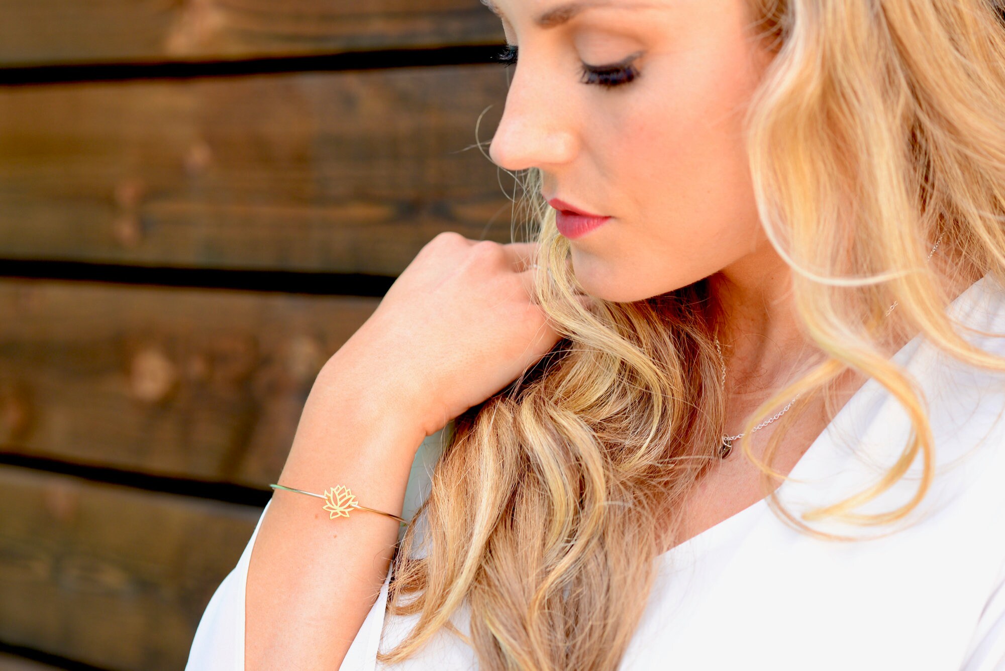 Lotus Jewelry Lotus Bracelet Lotus Flower Bangle Bracelet Etsy