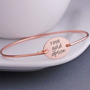 Maid of Honor Jewelry Gift, Matron of Honor Gift, Bangle Bracelet, Personalized Wedding Party Jewelry Gift image 3