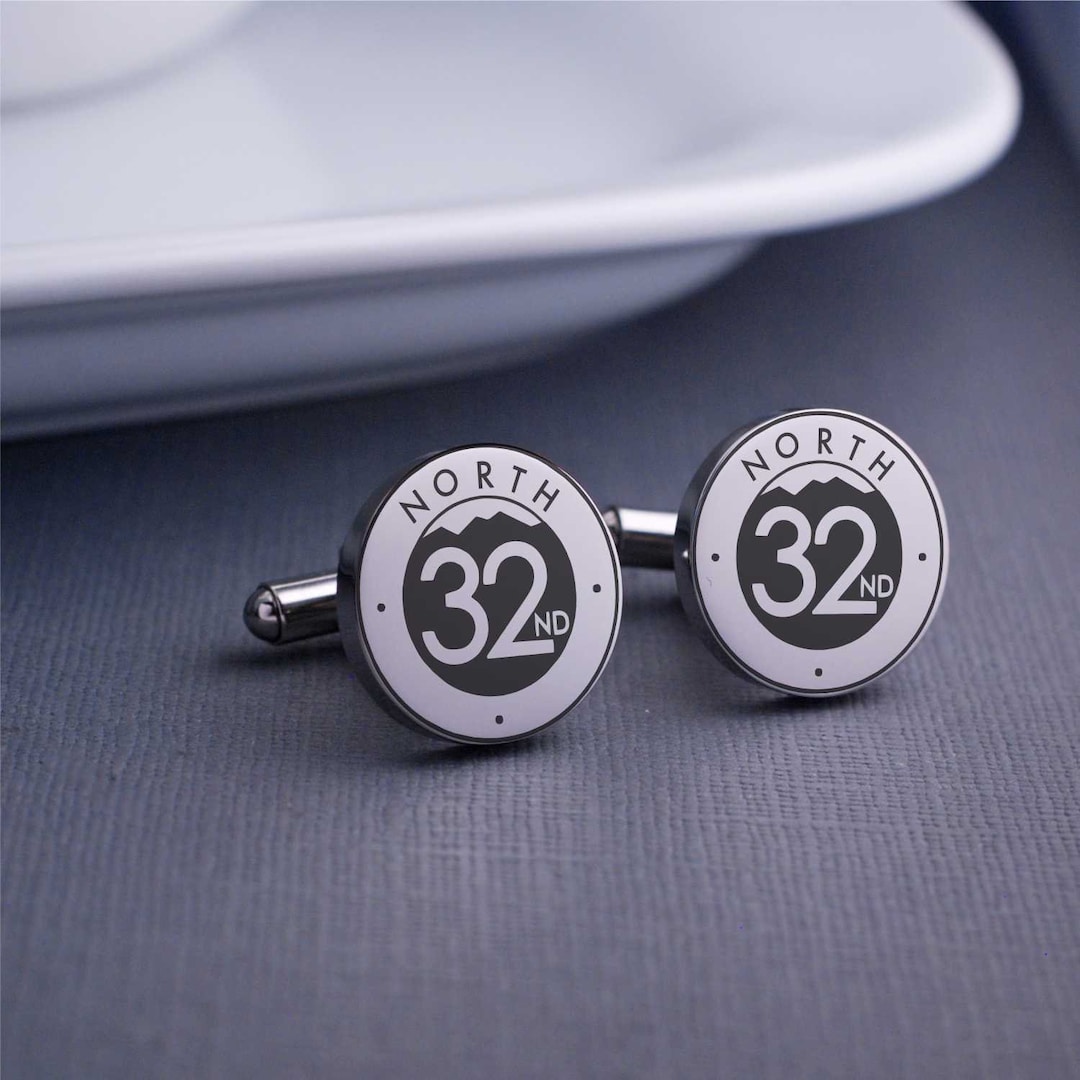 Custom Engraved Logo Cufflinks, Custom Logo Gifts, Engraved Logo Cuff