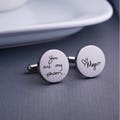 Gift for Him Personalized Cuff Links, Handwriting Cufflinks Fiancé Gift Wedding Gift for Husband, Custom Cufflinks, Father's Day Gift
