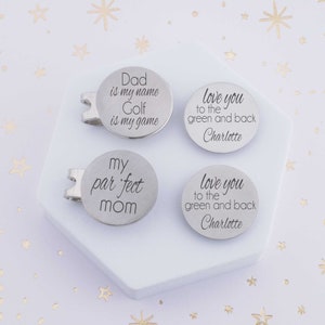 Gift for Golfers, Parents Gift Set, Golf Ball Markers for Parents, Personalized Steel Golf Gift, Golfer Gift, Wedding Gift for Parents