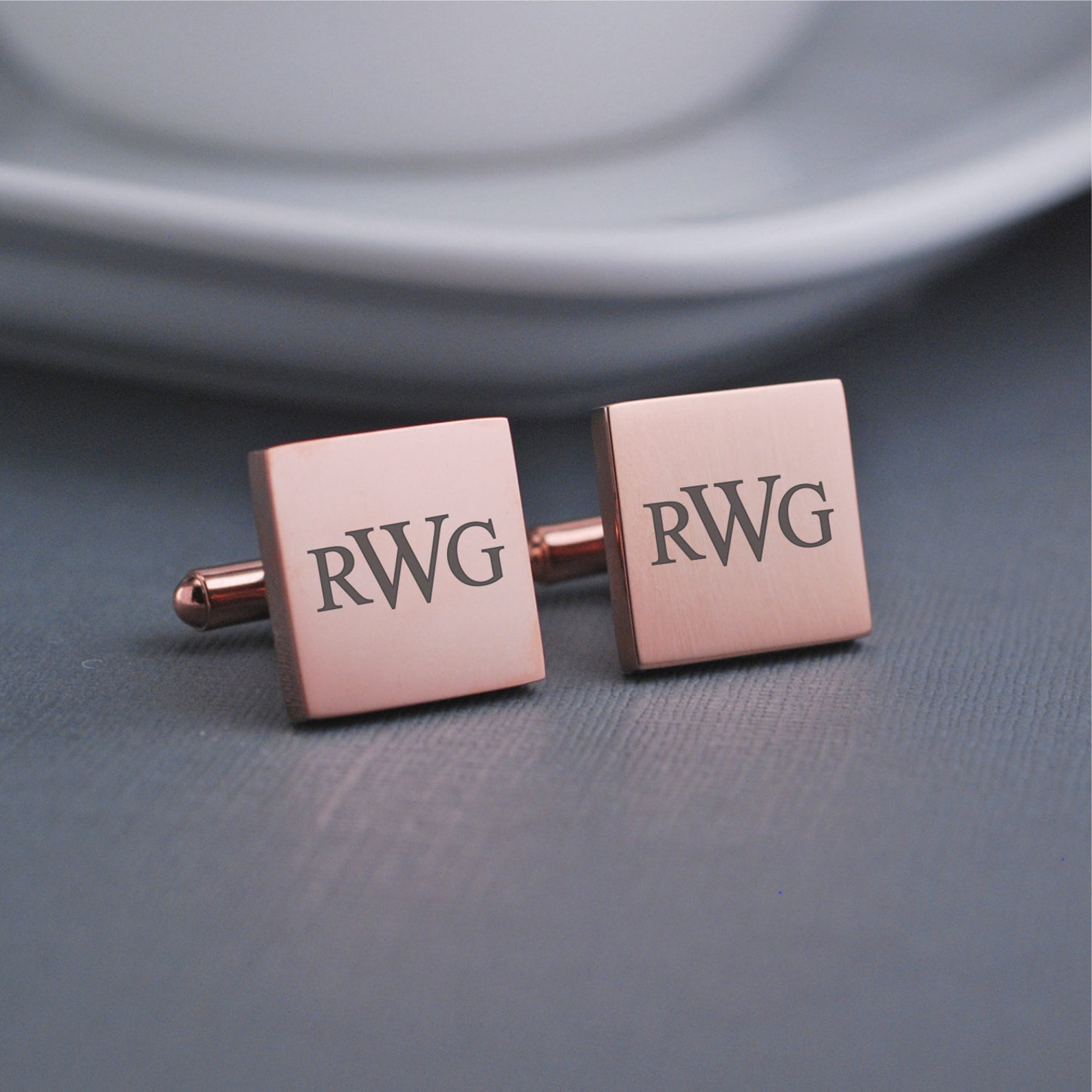 Monogram Cuff Links Personalized Cufflinks Wedding Gift for - Etsy
