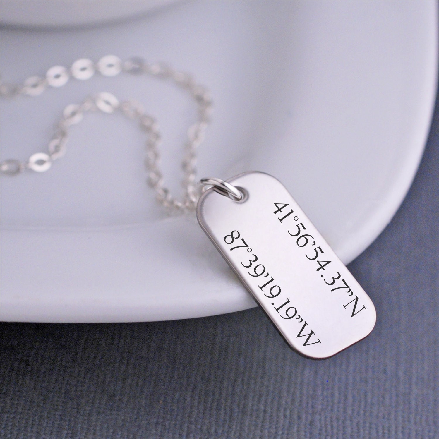 Anniversary Gift Custom Wife Gift Latitude Longitude Necklace