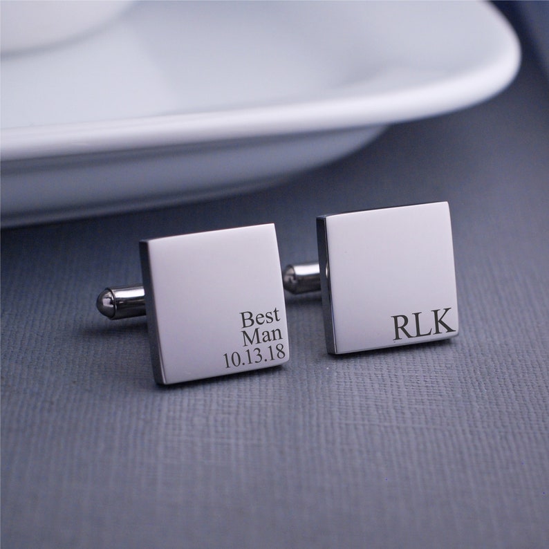 Best Man Wedding Cufflinks Personalized Best Man Cufflinks Etsy