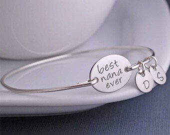 Regalo per la nonna, cara nonna: braccialetto Ti amo, regalo personalizzato per la festa della mamma per la nonna, braccialetto rigido per nonna - Italia