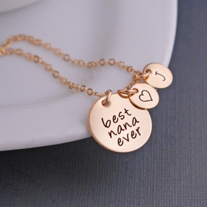 Best Nana Ever Necklace, Nana Necklace, Nana Gift, Nana Charm Necklace, Mother's Day Gift for Nana image 1