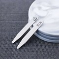 Gift for Lawyer, Personalized Collar Stays with Scales of Justice and Initials, Law School Graduation Gift, Attorney Father's Day Gift