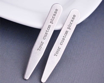 Design Your Own Collar Stays, Wedding Gift for Husband, Father's Day Gift for Him, Anniversary Gift for Him, Groom Gift